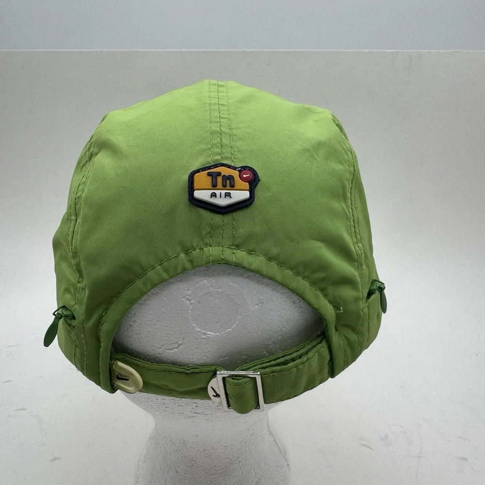 Nike Air Max Plus Tn AW84 Cap Green Tuned Air Running Hat Vtg Y2K Zip Pockets